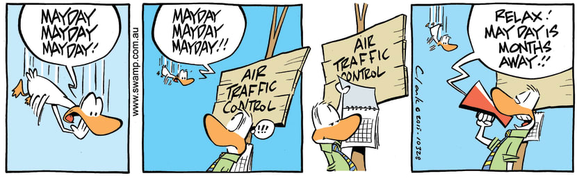 Swamp Cartoon - Mayday Mayday ComicFebruary 4, 2015