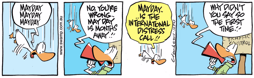Swamp Cartoon - Distress Call ComicFebruary 5, 2015
