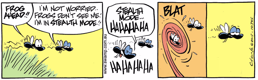 Swamp Cartoon - Flies in Stealth Mode ComicFebruary 25, 2015