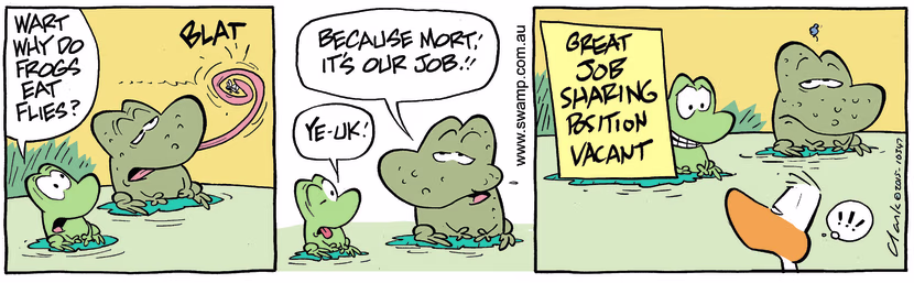 Swamp Cartoon - Frogs Eat Flies ComicFebruary 26, 2015