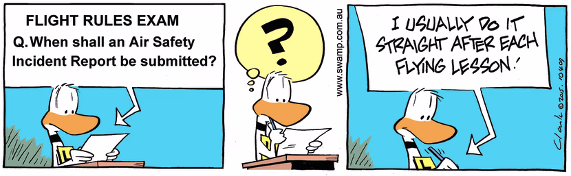 Swamp Cartoon - Ding Duck Air Safety ComicMay 11, 2015