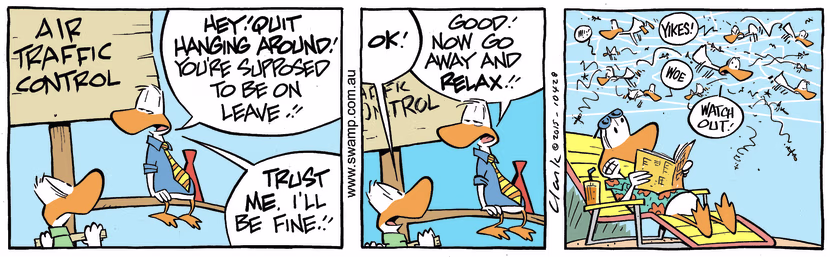 Swamp Cartoon - Air Traffic Controller Holiday ComicJune 2, 2015