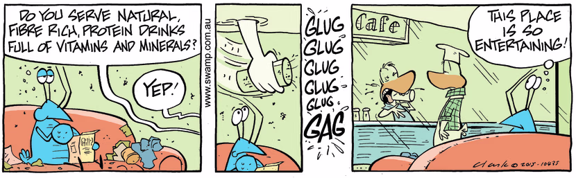 Swamp Cartoon - Bob Crayfish Junk Food ComicJune 10, 2015