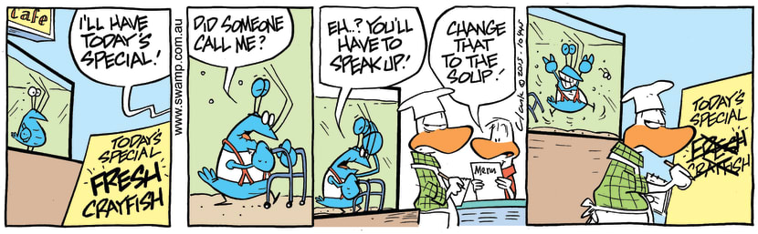 Swamp Cartoon - Bob Crayfish Old ComicJune 22, 2015