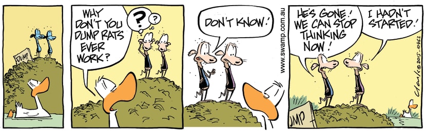 Swamp Cartoon - Swamp Rats Thinking ComicJuly 11, 2015