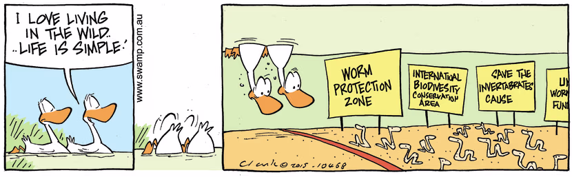 Swamp Cartoon - Worm Protection ComicJuly 18, 2015