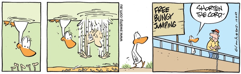 Swamp Cartoon - Swamp Duck Bungy ComicJuly 20, 2015