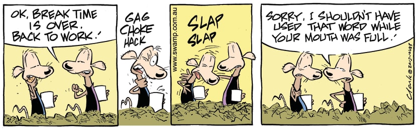 Swamp Cartoon - Chives Rat Chokes ComicAugust 5, 2015