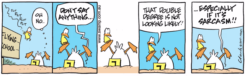 Swamp Cartoon - Ding Duck Double Degree ComicAugust 10, 2015