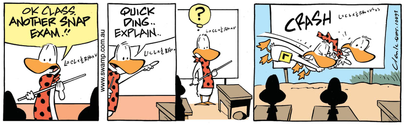 Swamp Cartoon - Ding Duck Snap Exam ComicAugust 17, 2015