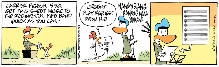 Swamp Cartoon - Regimental Pipe Band ComicAugust 18, 2015
