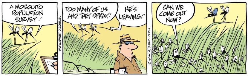 Swamp Cartoon - Mosquito Population ComicAugust 25, 2015