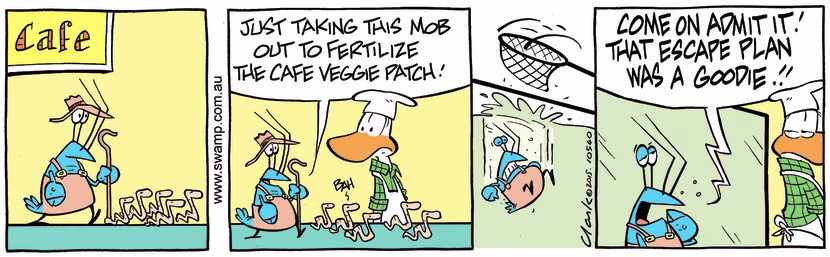Swamp Cartoon - Bob Crayfish Veggie Patch ComicOctober 10, 2015