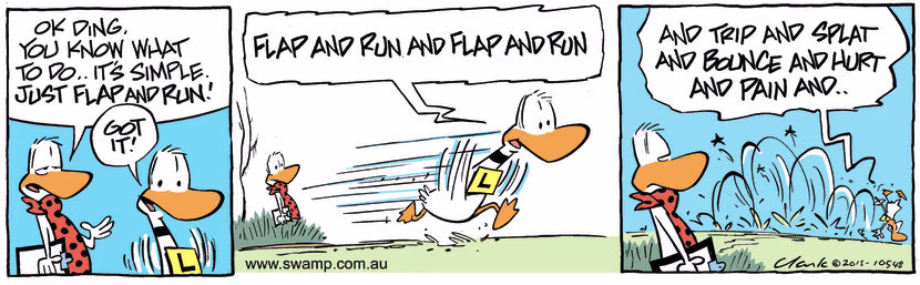Swamp Cartoon - Ding Duck Pain ComicOctober 20, 2015