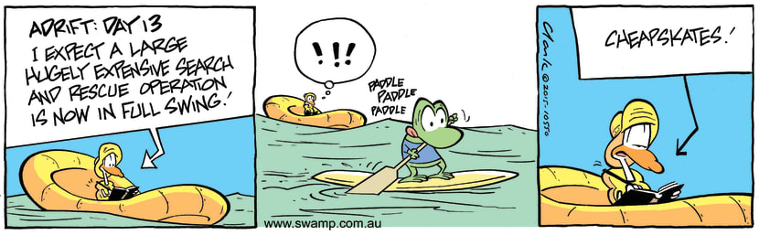 Swamp Cartoon - Lucky Mascot Rescue ComicOctober 22, 2015