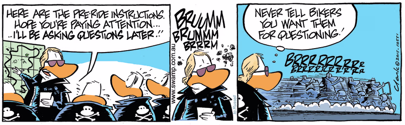 Swamp Cartoon - Wild Ducks Questioning ComicOctober 23, 2015