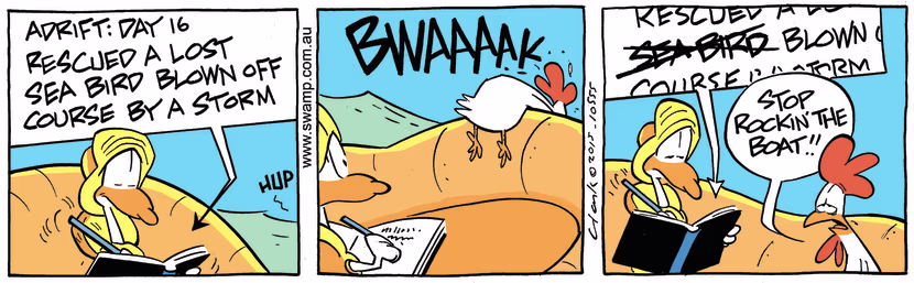 Swamp Cartoon - Lucky Mascot Sea Bird ComicOctober 28, 2015