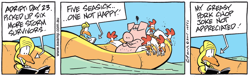 Swamp Cartoon - Lucky Mascot Joke ComicNovember 5, 2015