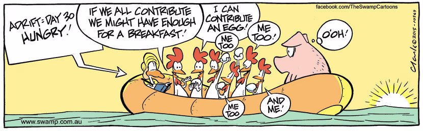 Swamp Cartoon - Lucky Mascot Pig ComicNovember 13, 2015