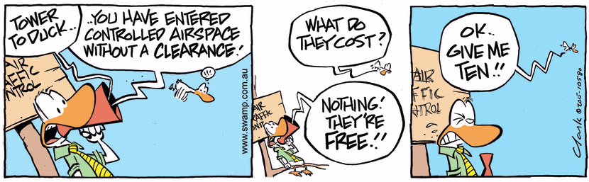 Swamp Cartoon - Air Traffic Control Clearance ComicNovember 26, 2015