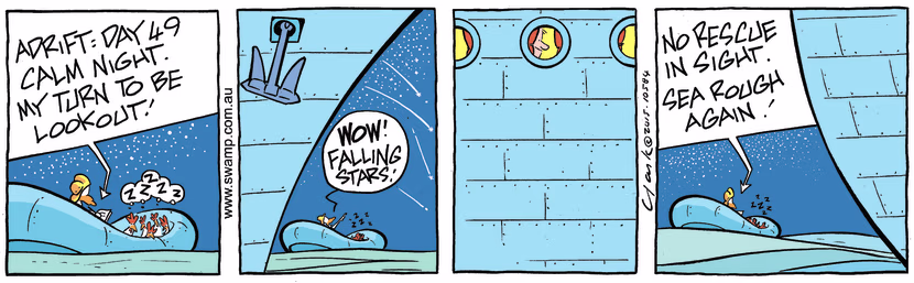 Swamp Cartoon - Lucky Mascot Lookout ComicDecember 1, 2015