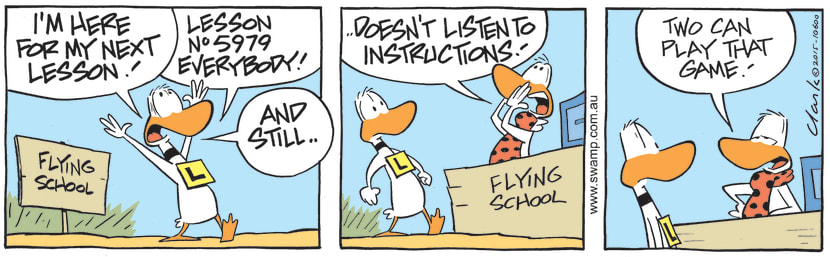 Swamp Cartoon - Ding Duck Lesson 5979 ComicDecember 19, 2015