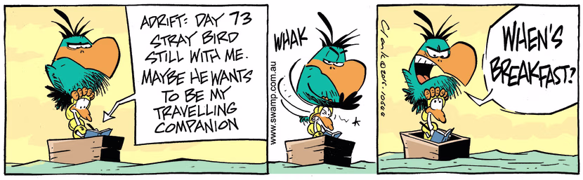 Swamp Cartoon - Bludgerigar Breakfast ComicFebruary 10, 2016