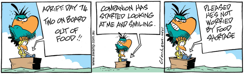 Swamp Cartoon - Bludgerigar Smiling ComicFebruary 11, 2016