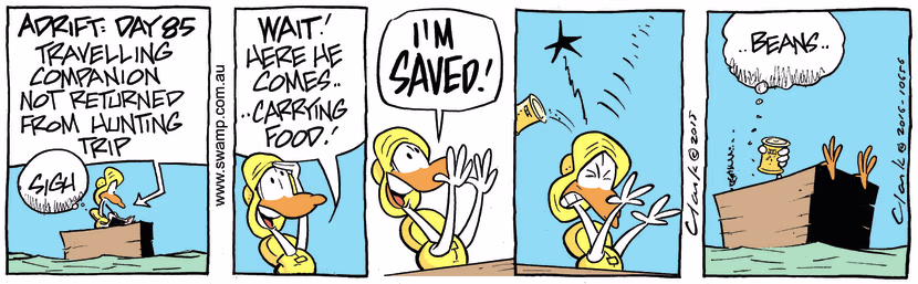 Swamp Cartoon - Lucky Mascot Food ComicFebruary 24, 2016