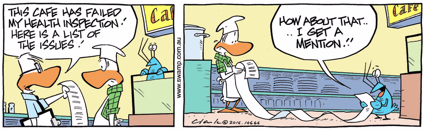 Swamp Cartoon - Swamp Cafe Fail ComicMarch 7, 2016