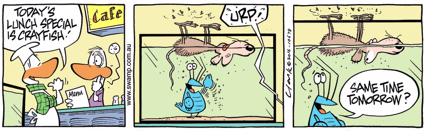 Swamp Cartoon - Bob Crayfish Chives Rat ComicMarch 21, 2016