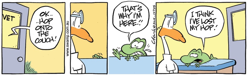 Swamp Cartoon - Mort Frog Vet ComicMay 13, 2016