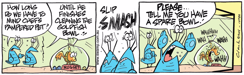 Swamp Cartoon - Bob Crayfish Goldfish ComicJuly 19, 2016