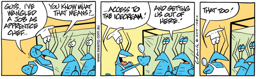 Swamp Cartoon - Bob Crayfish Icecream ComicAugust 20, 2016