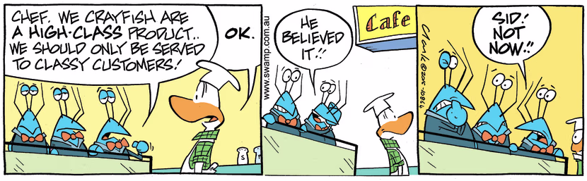 Swamp Cartoon - Bob Crayfish High Class ComicOctober 22, 2016