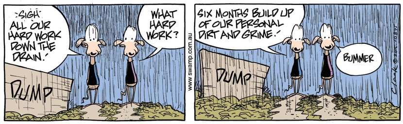 Swamp Cartoon - Swamp Rats Hard Work ComicNovember 4, 2016