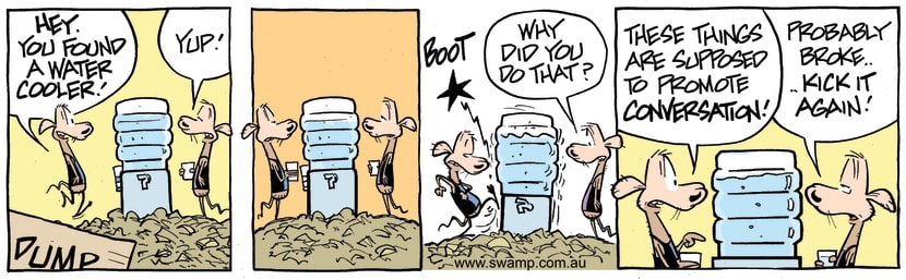 Swamp Cartoon - Swamp rats water Cooler ComicDecember 27, 2016