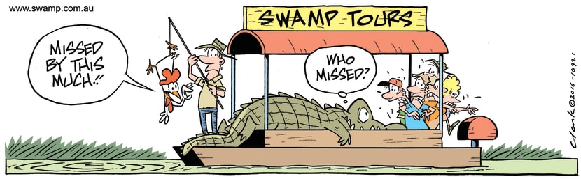 Swamp Cartoon - Snapper Croc LunchDecember 28, 2016
