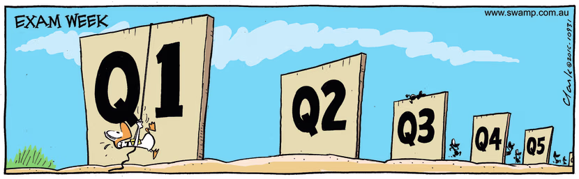 Swamp Cartoon - Exam Week Obstacles ComicJanuary 6, 2017