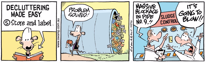 Swamp Cartoon - Chives Rat Decluttering Storage ComicFebruary 28, 2017