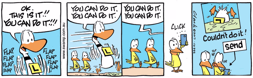 Swamp Cartoon - Ding Duck Can Do It ComicMarch 22, 2017