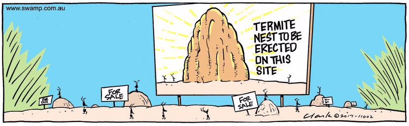 Swamp Cartoon - Swamp Termite Nest ComicApril 3, 2017