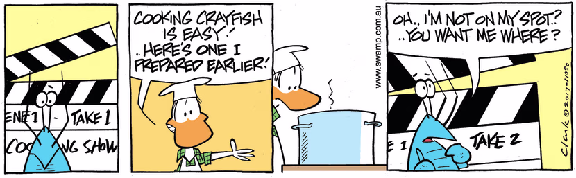 Swamp Cartoon - Bob Crayfish Cooking Show ComicMay 29, 2017