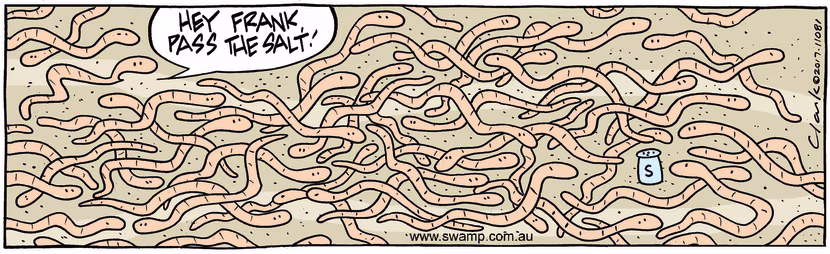 Swamp Cartoon - Swamp Worms Salt ComicJuly 4, 2017