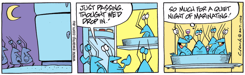 Swamp Cartoon - Bob Crayfish Quiet ComicJuly 29, 2017