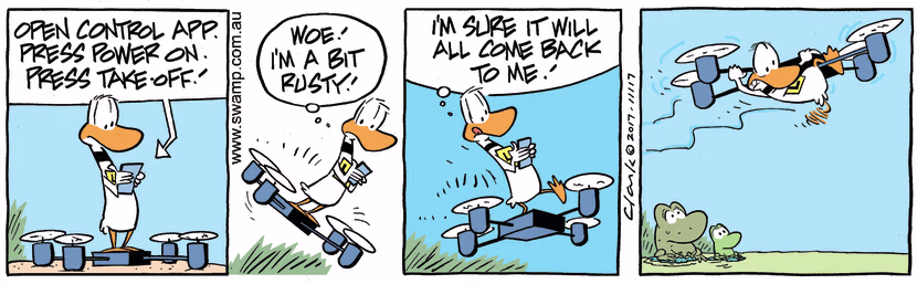 Swamp Cartoon - Ding Duck Open App ComicAugust 15, 2017