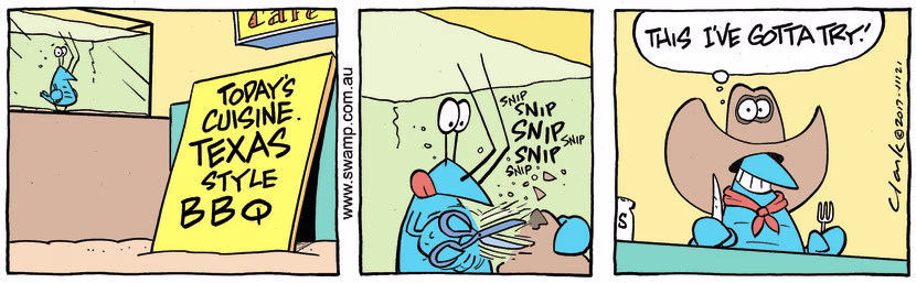 Swamp Cartoon - Bob Crayfish Texas ComicAugust 22, 2017