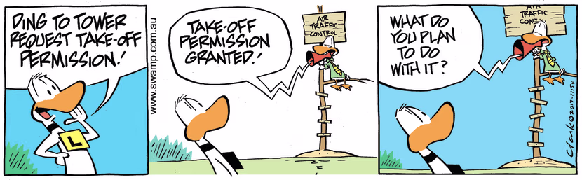 Swamp Cartoon - Ding Duck Permission Why ComicSeptember 27, 2017