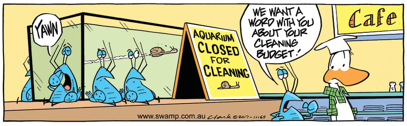 Swamp Cartoon - Bob Crayfish Cleaning ComicOctober 14, 2017