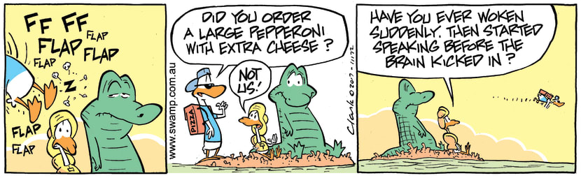 Swamp Cartoon - Old Man Croc Pizza ComicOctober 18, 2017